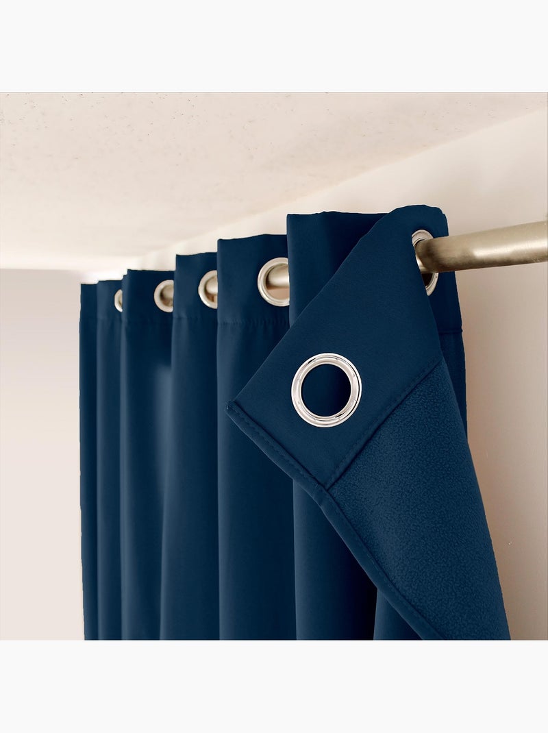Tenda liscia isolante e termica Blu marino - Kiabi