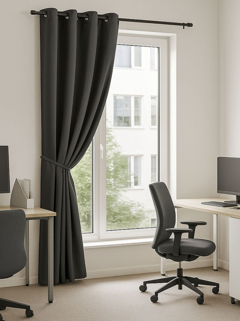 Tenda oscurante 100% ignifuga M1 Grigio Grigio - Kiabi