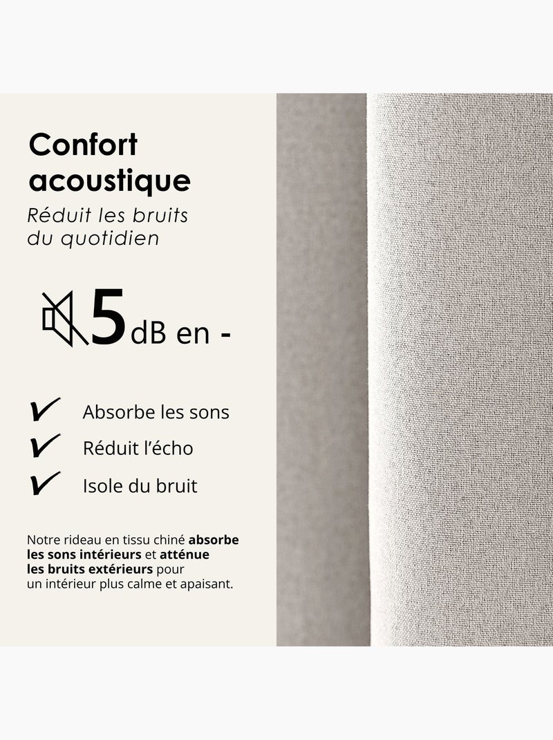 Tenda oscurante 100% termoacustica, screziata midnight Avorio - Kiabi