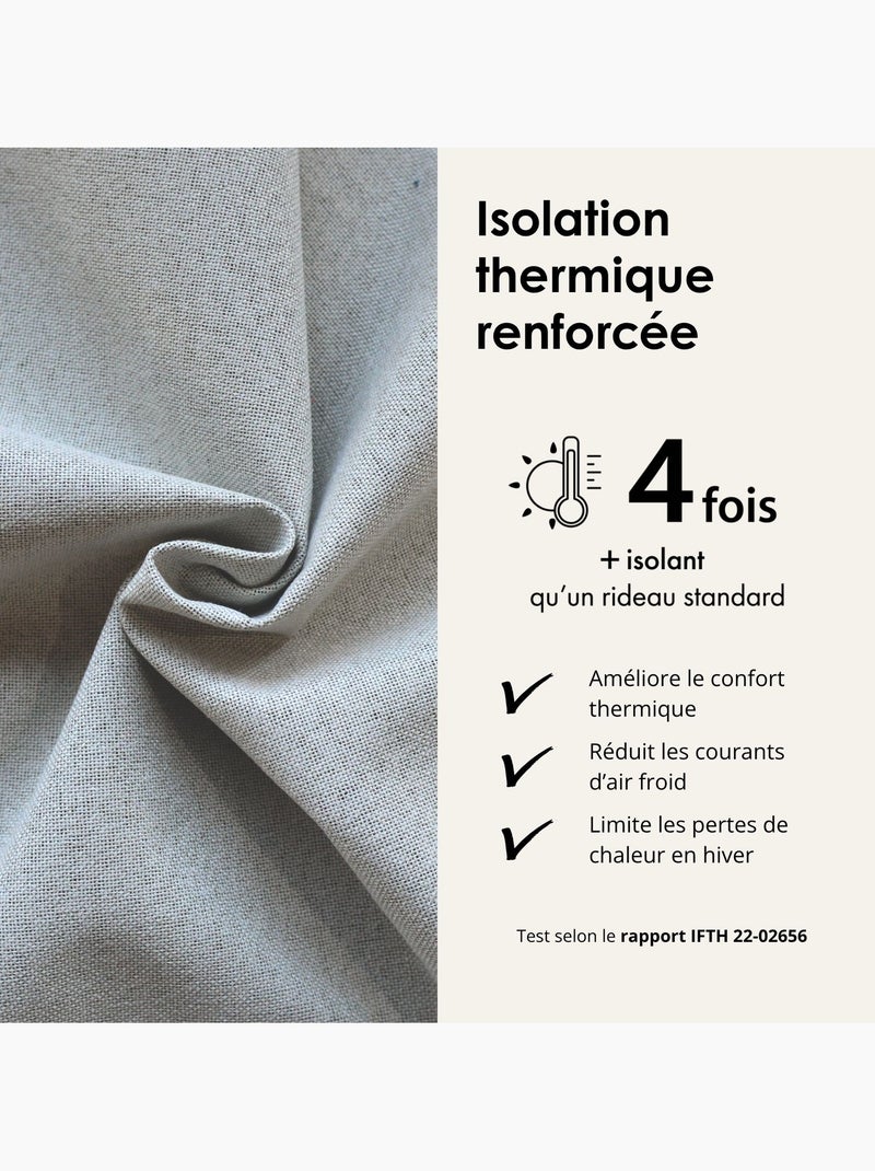 Tenda oscurante 100% termoacustica, screziata midnight Avorio - Kiabi