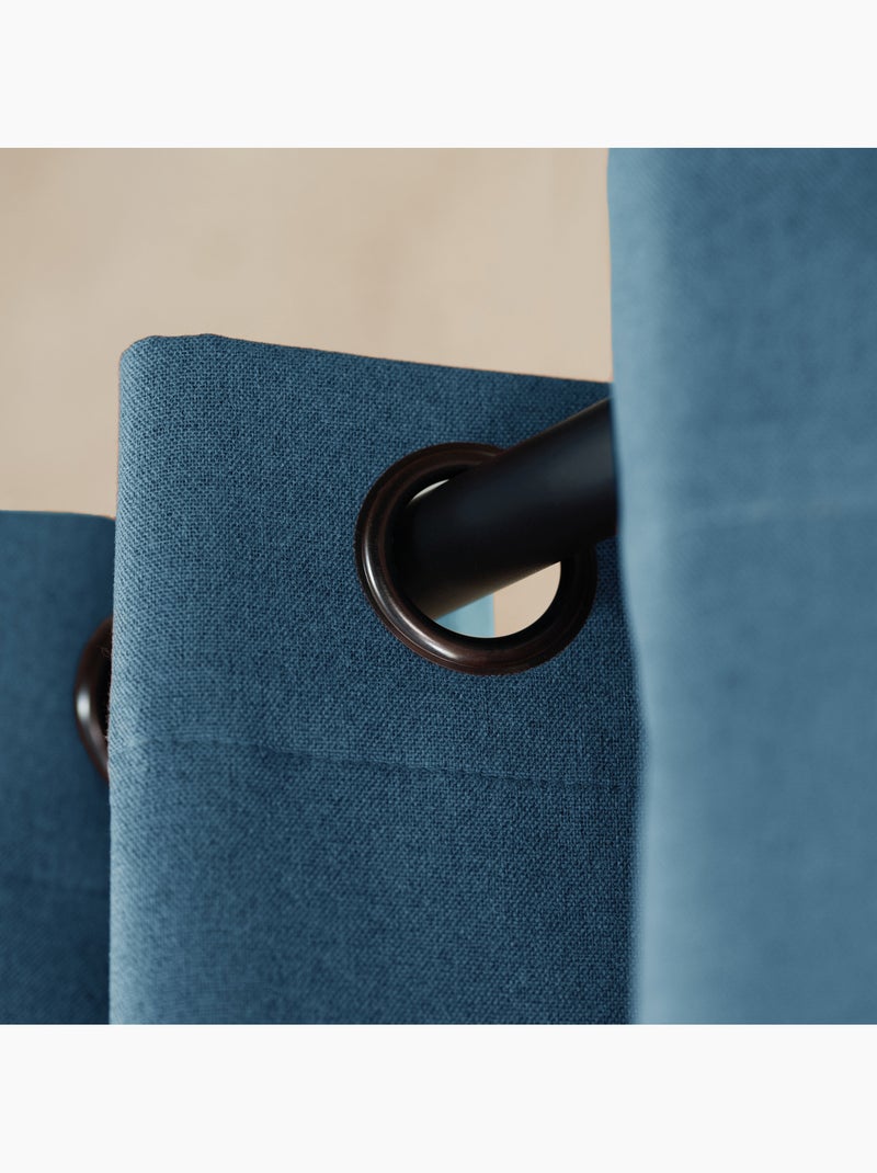 Tenda oscurante 100% termoacustica, screziata midnight Blu petrolio - Kiabi