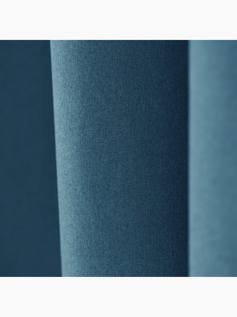 Tenda oscurante 100% termoacustica, screziata midnight Blu petrolio - Kiabi