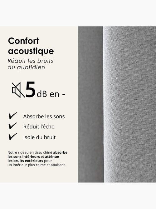 Tenda oscurante 100% termoacustica, screziata MIDNIGHT - Kiabi Tenda oscurante 100% termoacustica, screziata MIDNIGHT - Kiabi
