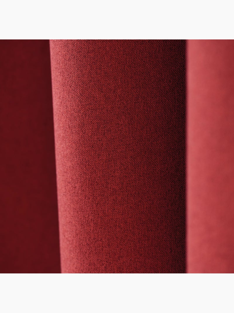 Tenda oscurante 100% termoacustica, screziata midnight Rosso - Kiabi