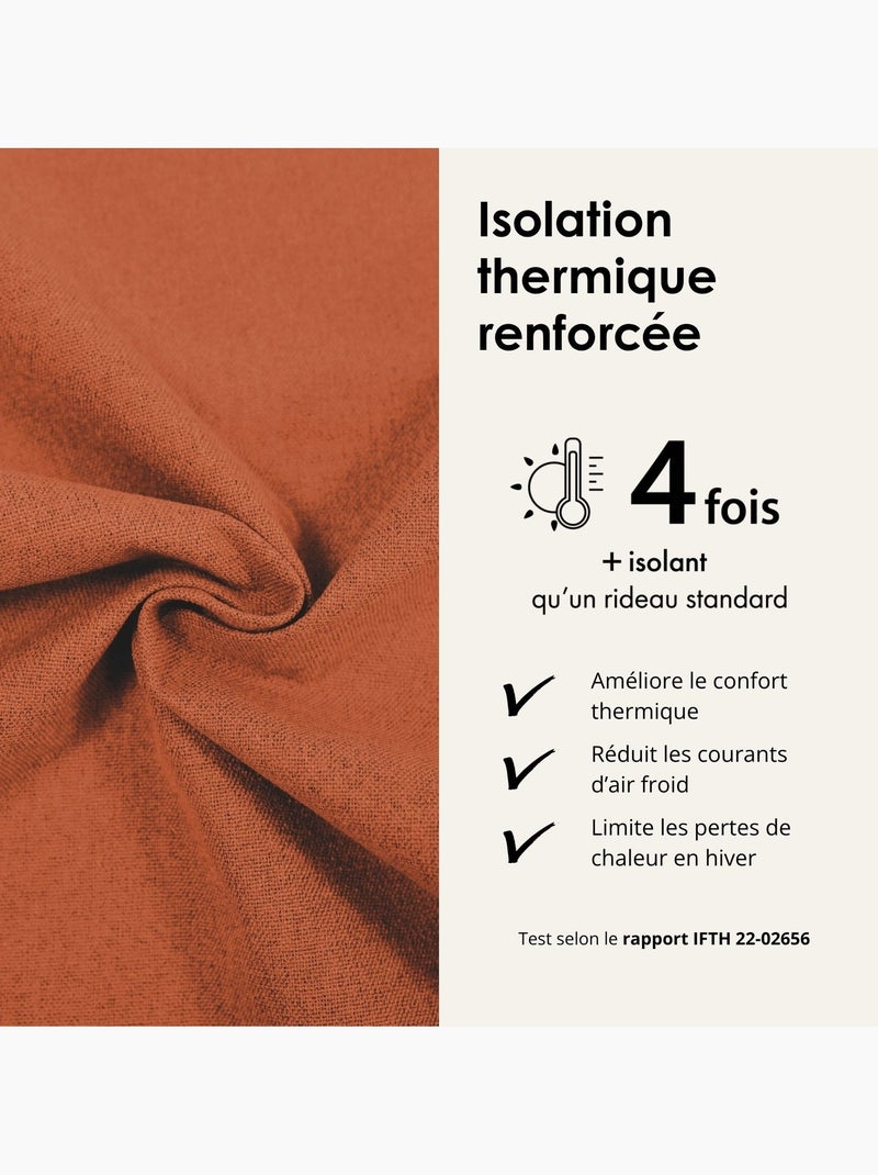 Tenda oscurante 100% termoacustica, screziata midnight Terracotta - Kiabi