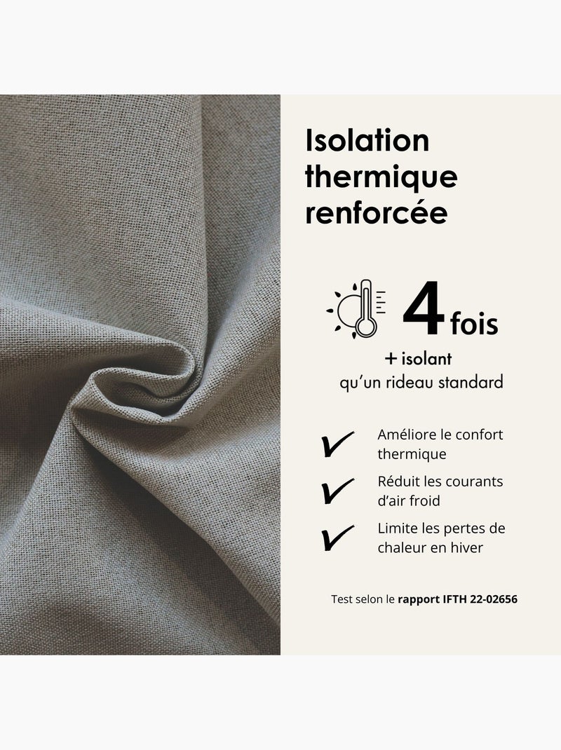 Tenda oscurante 100% termoacustica, screziata midnight Tortora - Kiabi