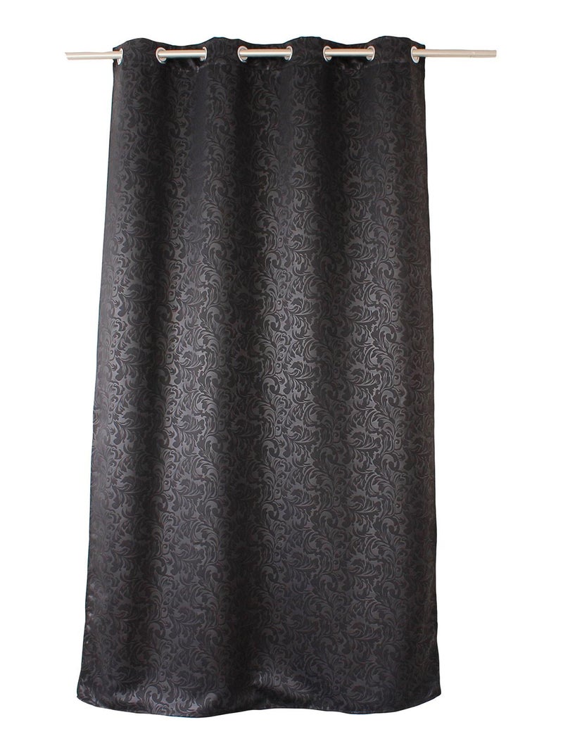 Tenda oscurante con motivi tono su tono 8 occhielli Nero - Kiabi