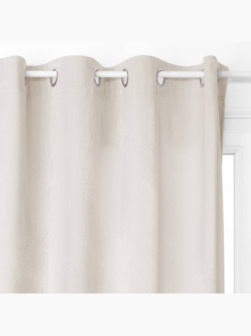 Tenda oscurante dolce in velluto grigio chiaro 140x260 cm Avorio - Kiabi