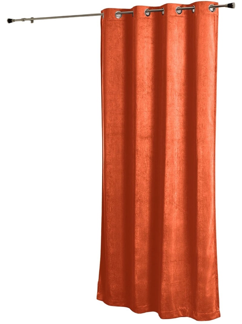 Tenda oscurante e isolante con effetto velluto Terracotta - Kiabi