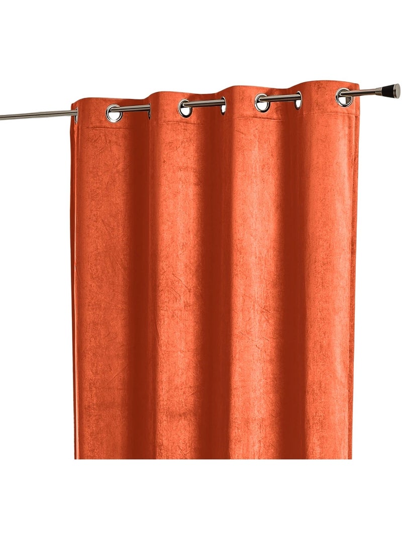 Tenda oscurante e isolante con effetto velluto Terracotta - Kiabi