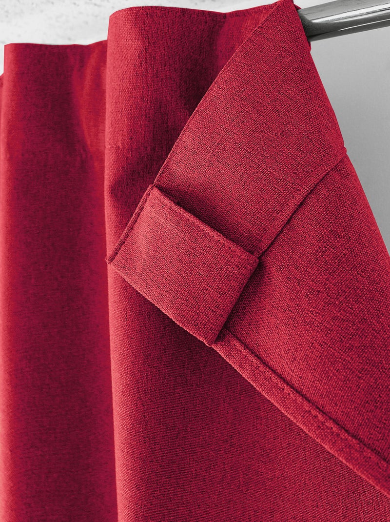 Tenda oscurante effetto Chambray Rosso - Kiabi