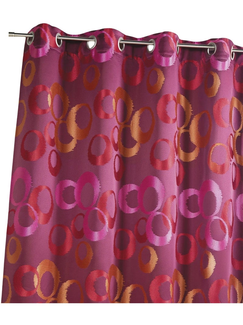 Tenda oscurante grafica jacquard Rosso mattone - Kiabi