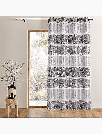 Tenda oscurante in jacquard a righe orizzontali