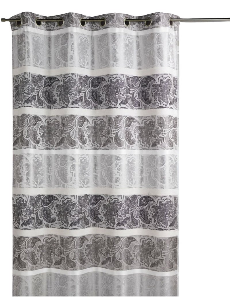 Tenda oscurante in jacquard a righe orizzontali Grigio chiaro - Kiabi