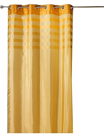 Tenda oscurante in shantung con rivestimento a righe tono su tono