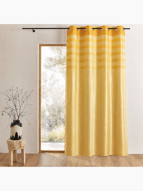 Tenda oscurante in shantung con rivestimento a righe tono su tono - Kiabi