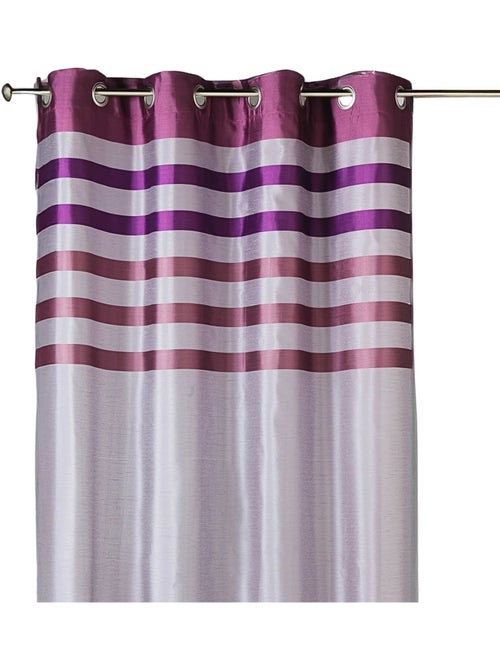 Tenda oscurante in shantung con rivestimento a righe tono su tono - Kiabi
