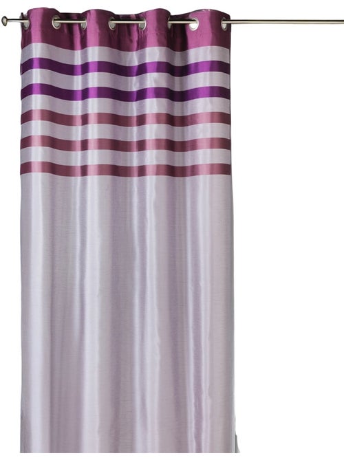 Tenda oscurante in shantung con rivestimento a righe tono su tono - Kiabi