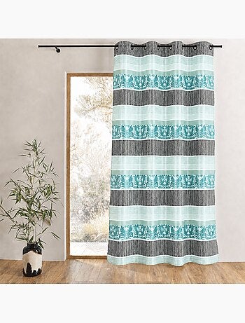 Tenda oscurante jacquard a righe orizzontali colorate
