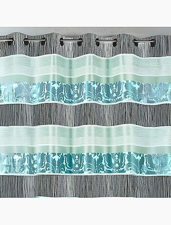 Tenda oscurante jacquard a righe orizzontali colorate