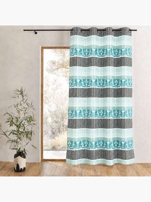 Tenda oscurante jacquard a righe orizzontali colorate - Kiabi Tenda oscurante jacquard a righe orizzontali colorate - Kiabi