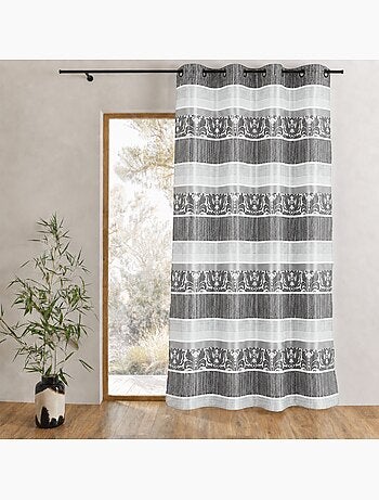 Tenda oscurante jacquard a righe orizzontali colorate