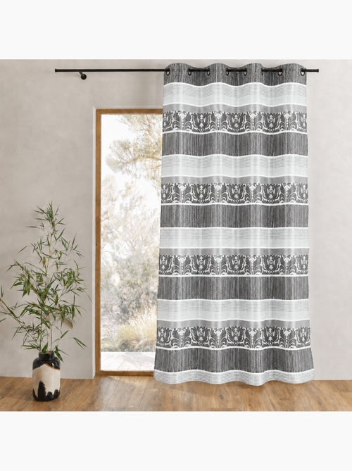 Tenda oscurante jacquard a righe orizzontali colorate - Kiabi Tenda oscurante jacquard a righe orizzontali colorate - Kiabi