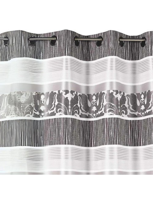 Tenda oscurante jacquard a righe orizzontali colorate - Kiabi Tenda oscurante jacquard a righe orizzontali colorate - Kiabi