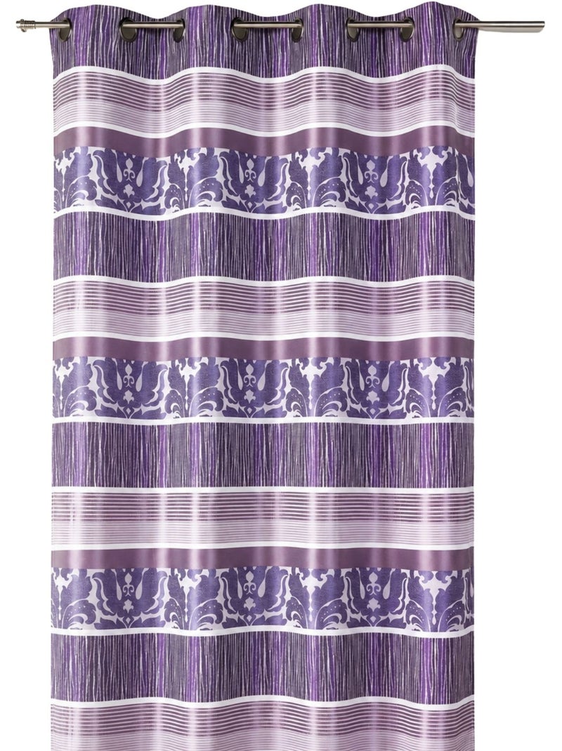 Tenda oscurante jacquard a righe orizzontali colorate Rosa antico - Kiabi