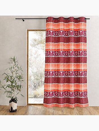 Tenda oscurante jacquard a righe orizzontali colorate