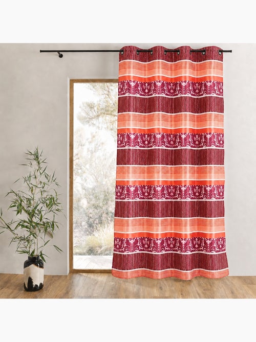 Tenda oscurante jacquard a righe orizzontali colorate - Kiabi Tenda oscurante jacquard a righe orizzontali colorate - Kiabi