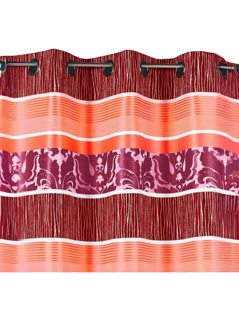 Tenda oscurante jacquard a righe orizzontali colorate Rosa fucsia - Kiabi