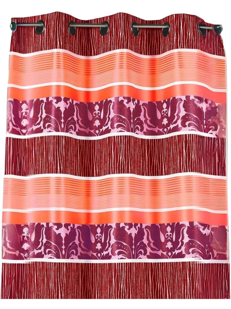 Tenda oscurante jacquard a righe orizzontali colorate Rosa fucsia - Kiabi