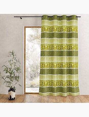 Tenda oscurante jacquard a righe orizzontali colorate