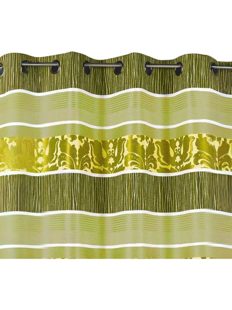 Tenda oscurante jacquard a righe orizzontali colorate Verde chiaro - Kiabi