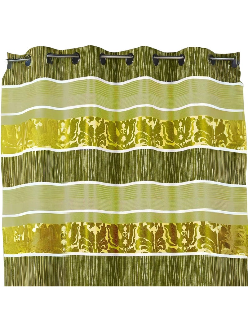 Tenda oscurante jacquard a righe orizzontali colorate Verde chiaro - Kiabi