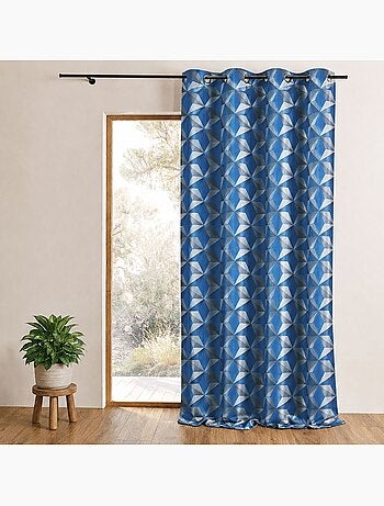 Tenda oscurante jacquard con motivi geometrici