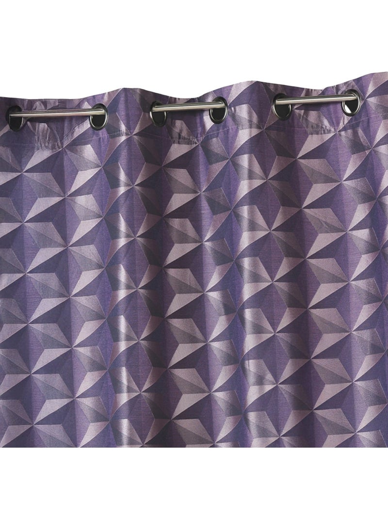 Tenda oscurante jacquard con motivi geometrici Lilla chiaro - Kiabi