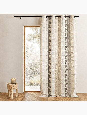 Tenda oscurante jacquard con motivi triangolari