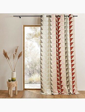 Tenda oscurante jacquard con motivi triangolari