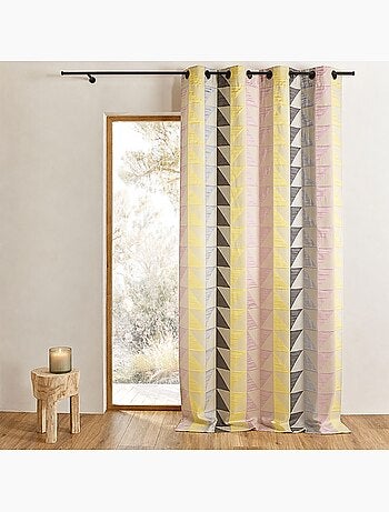 Tenda oscurante jacquard con motivi triangolari