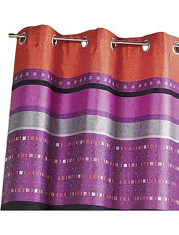 Tenda oscurante jacquard con righe orizzontali grafiche