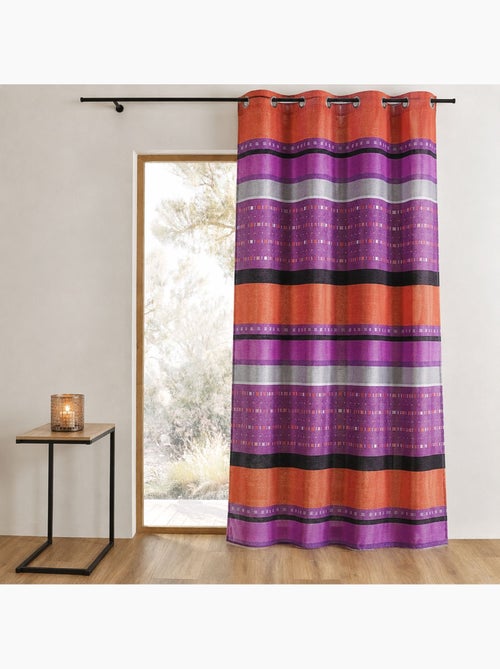 Tenda oscurante jacquard con righe orizzontali grafiche - Kiabi Tenda oscurante jacquard con righe orizzontali grafiche - Kiabi