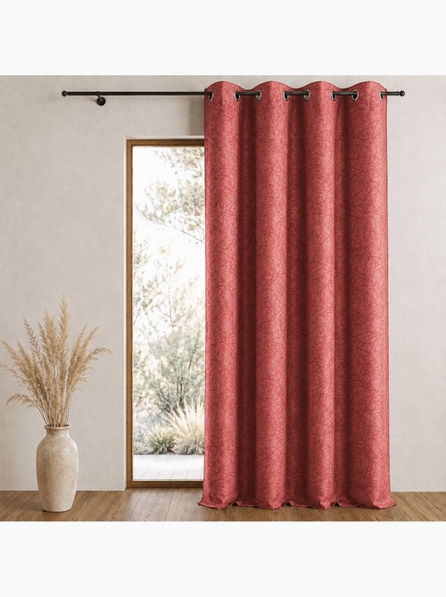 Tenda oscurante jacquard con stampe e righe verticali - Kiabi