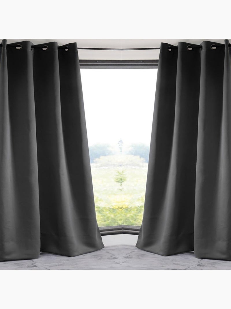 Tenda oscurante liscia 210gr/m2 Grigio antracite - Kiabi