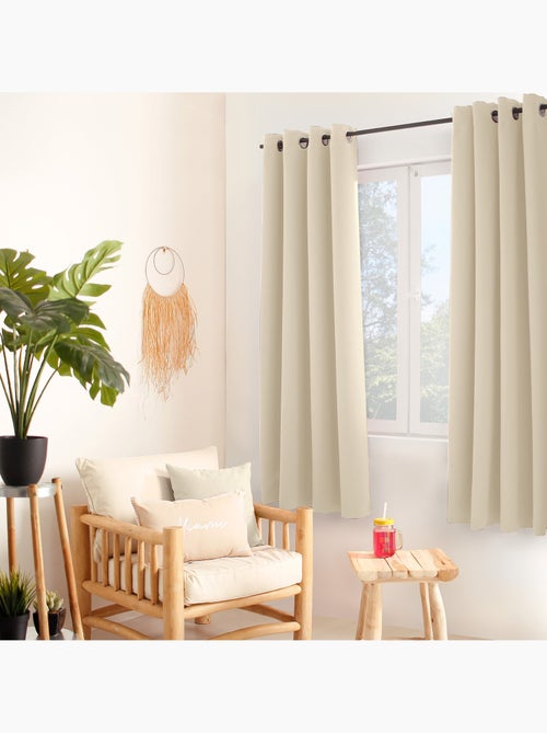 Tenda oscurante liscia con 8 occhielli - Kiabi