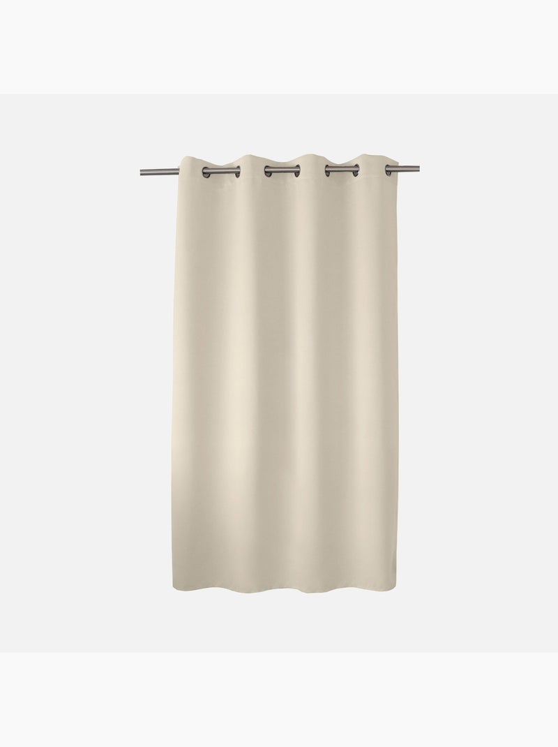 Tenda oscurante liscia con 8 occhielli Avorio - Kiabi