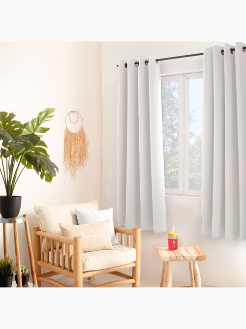 Tenda oscurante liscia con 8 occhielli - Kiabi