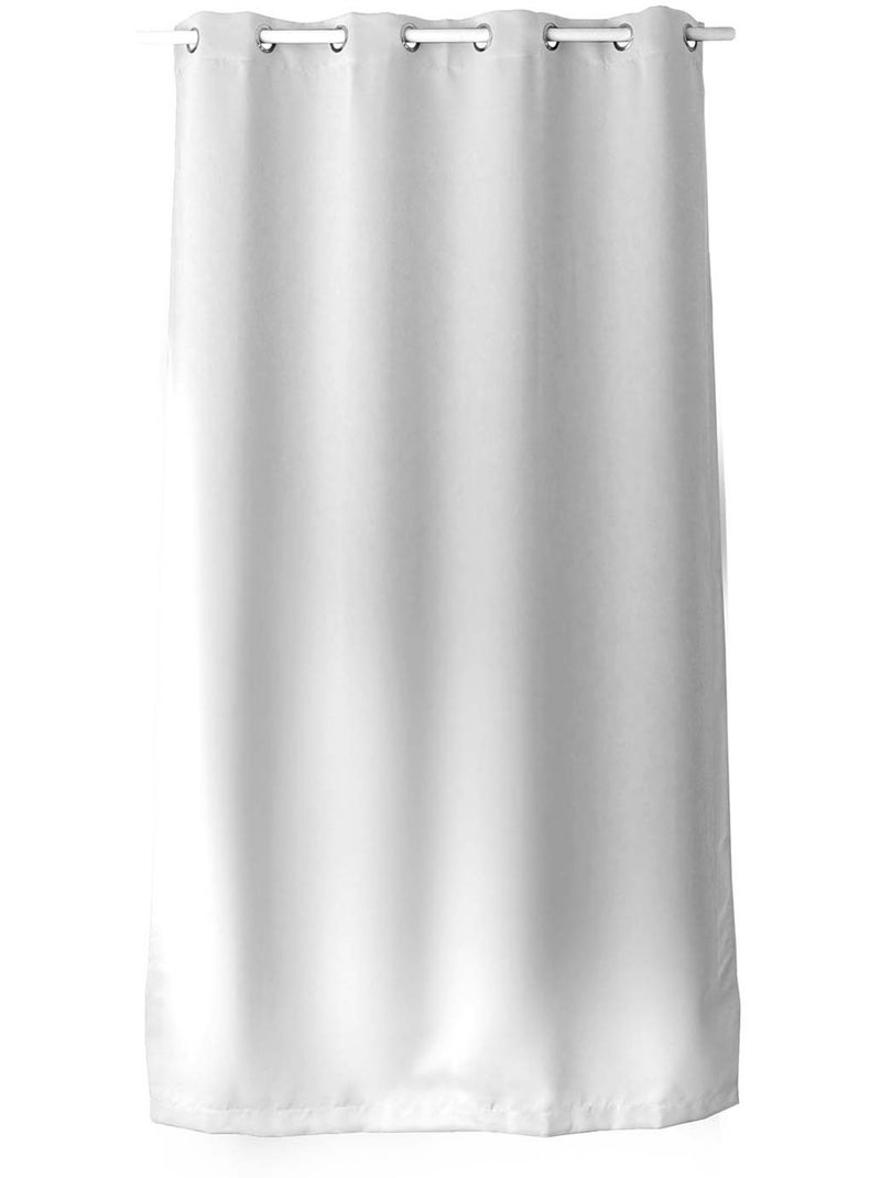 Tenda oscurante liscia con 8 occhielli Bianco sporco - Kiabi