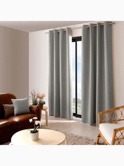 Tenda oscurante liscia con 8 occhielli - Kiabi